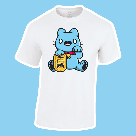 Lucky Blue Cat T-Shirt (Kids)