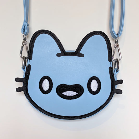 Blue Cat Cross Body Bag