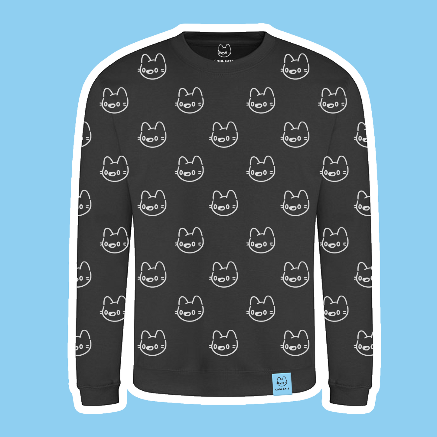 Cool Cats All Over Sweatshirt